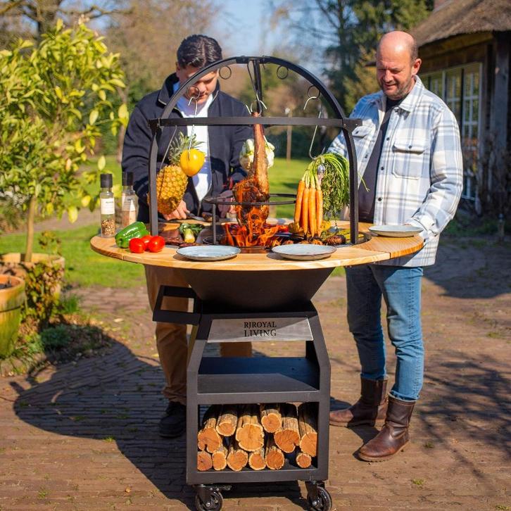 Plancha BBQ grill Maestro Smokeless XXL 80 Blackline Primeur, Tuin en Terras, Houtskoolbarbecues, Nieuw, Met accessoires, Ophalen of Verzenden