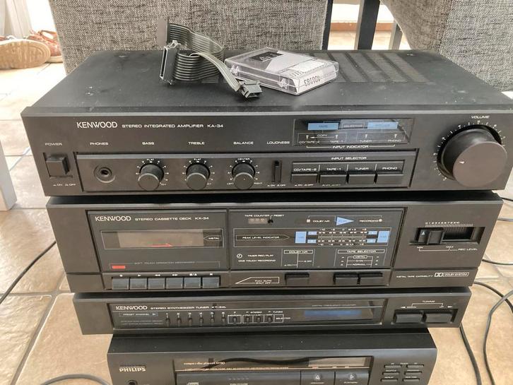 Kenwood KA-34 Stereoset met Tuner, Platenspeler, Cassettedec, Audio, Tv en Foto, Stereo-sets, Gebruikt, Cassettedeck, Overige merken
