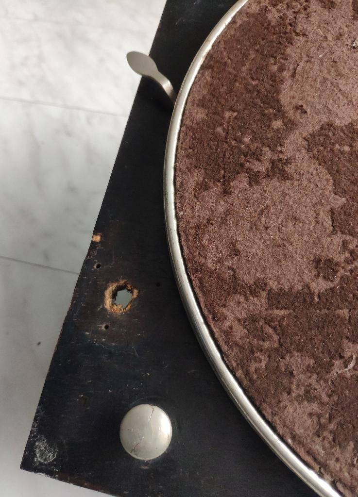 Antiek grammofoon plateau op board met motor, Antiek en Kunst, Ophalen