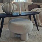 Witte Teddy Poef, Huis en Inrichting, Ophalen, Minder dan 50 cm, Rond, Minder dan 50 cm