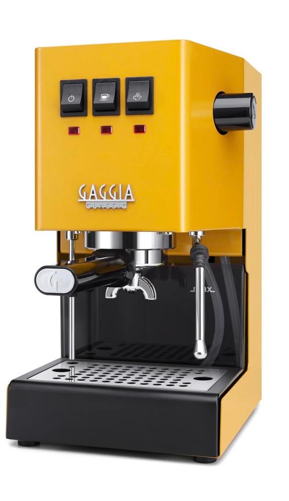 Gaggia E24 geel espressomachine NIEUW, Espresso apparaat, Nieuw, Gemalen koffie, Ophalen of Verzenden