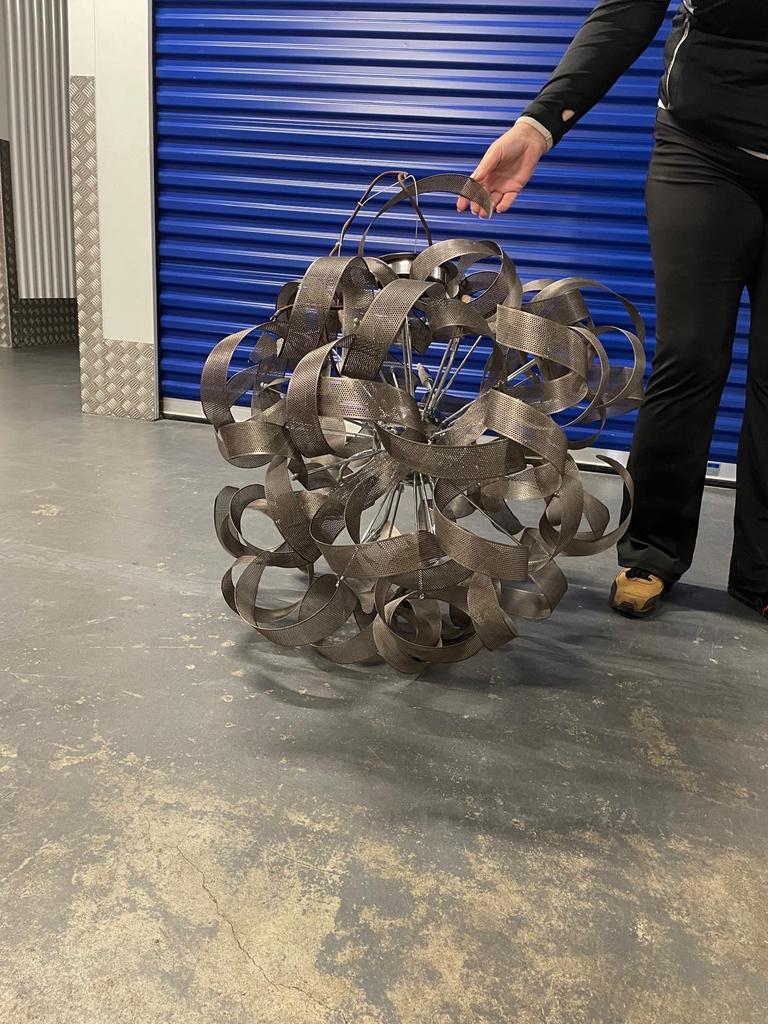 Hanglamp rvs krullen merk Lucande, Ophalen, Gebruikt, Metaal, 50 tot 75 cm