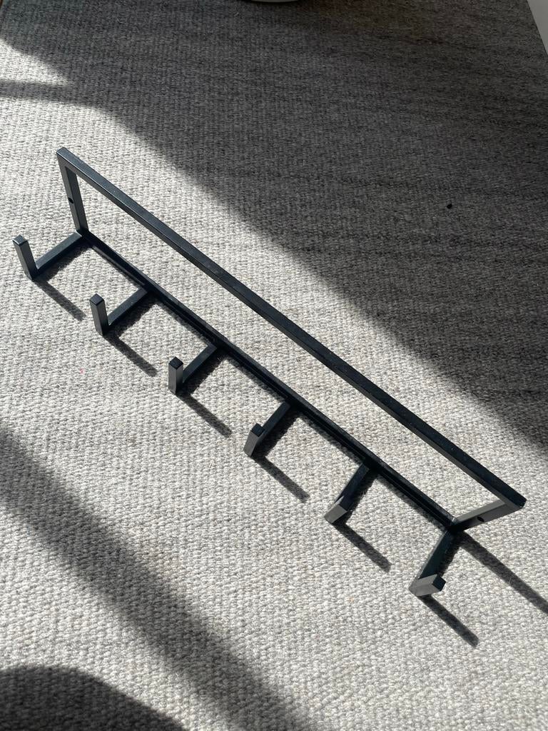 Wandkapstok Metaal Zwart, Wandkapstok, Ophalen of Verzenden, Zo goed als nieuw, Minder dan 100 cm