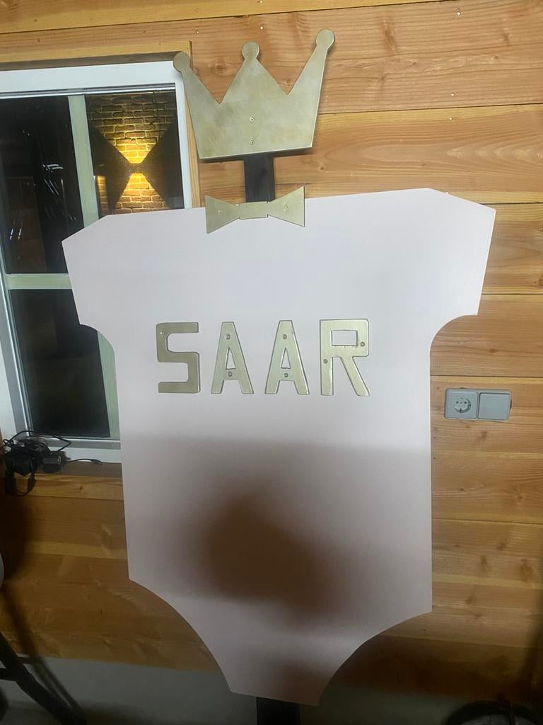 Geboortebord Romper, Kinderen en Baby's, Kraamcadeaus en Geboorteborden, Ophalen, Zo goed als nieuw