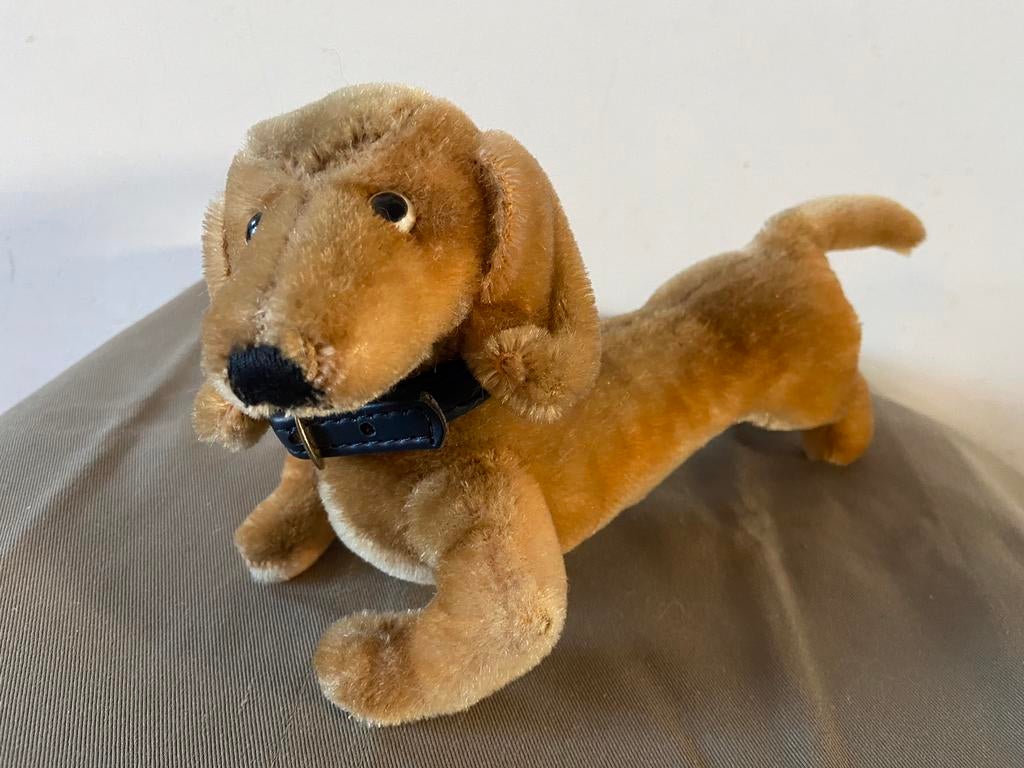 Steiff teckel Hexie, 1320, 20cm, Antiek en Kunst, Antiek | Speelgoed, Ophalen of Verzenden