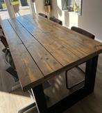 Eettafel met stalen poten, Huis en Inrichting, Ophalen, 200 cm of meer, 50 tot 100 cm, Zo goed als nieuw