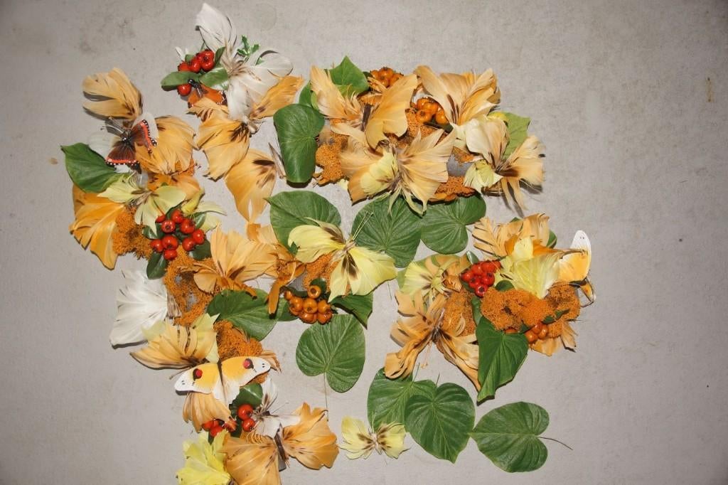 Decoratie met vlinders gemaakt van veren NIEUW!, Ophalen of Verzenden, Nieuw