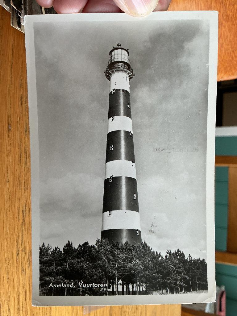 Vuurtoren Ameland, Verzamelen, Ansichtkaarten | Nederland, Verzenden, 1960 tot 1980, Gelopen, Waddeneilanden