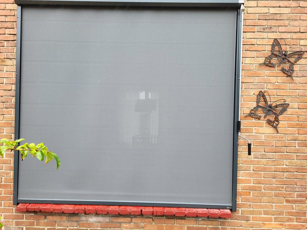 Mooie screen, type C, frame antraciet, doek S1017, Gebruikt, Ophalen of Verzenden, 150 tot 300 cm, 250 cm tot 450 cm