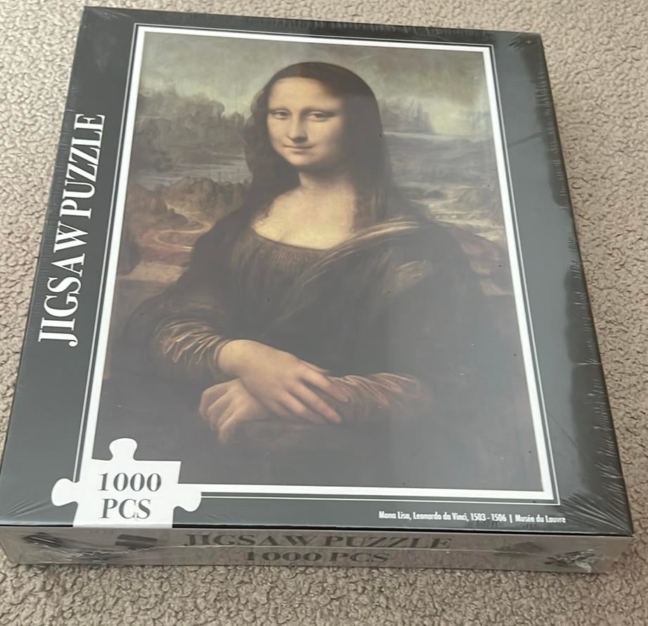 Nieuwe Legpuzzel Mona Lisa- Leonardo da Vinci. 1000 stukjes, Hobby en Vrije tijd, Ophalen of Verzenden, 500 t/m 1500 stukjes, Nieuw