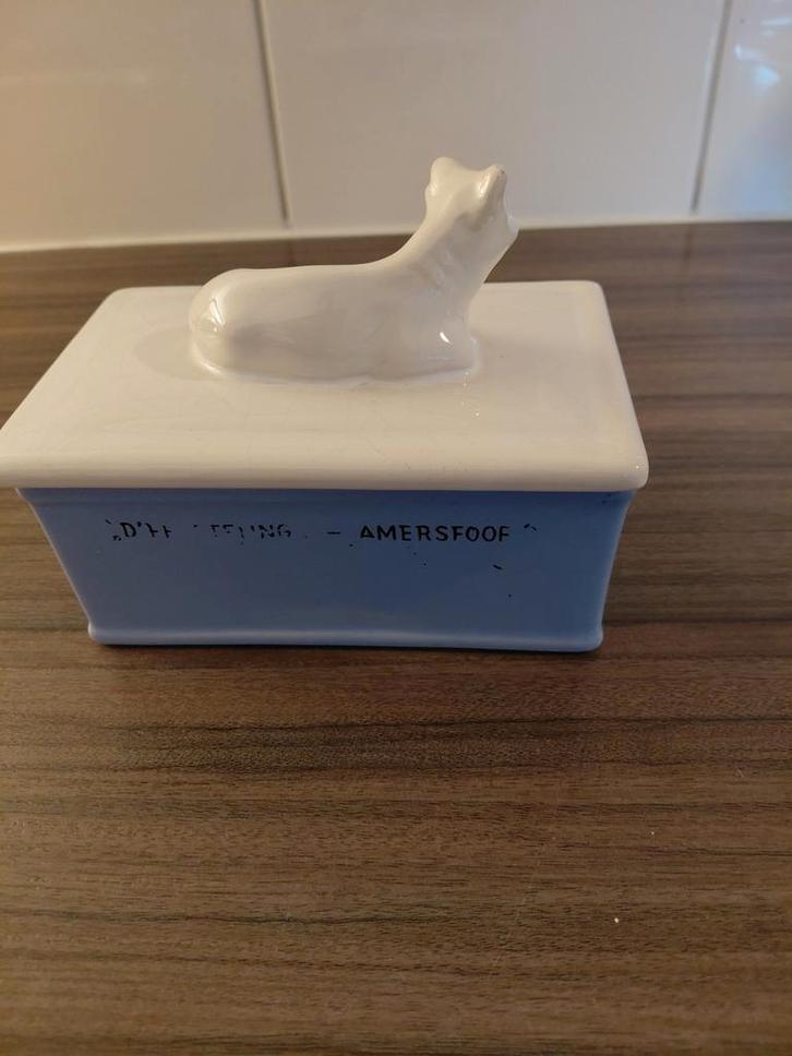 Vintage botervloot koe amersfoort ca 1930, Antiek en Kunst, Antiek | Porselein, Ophalen of Verzenden