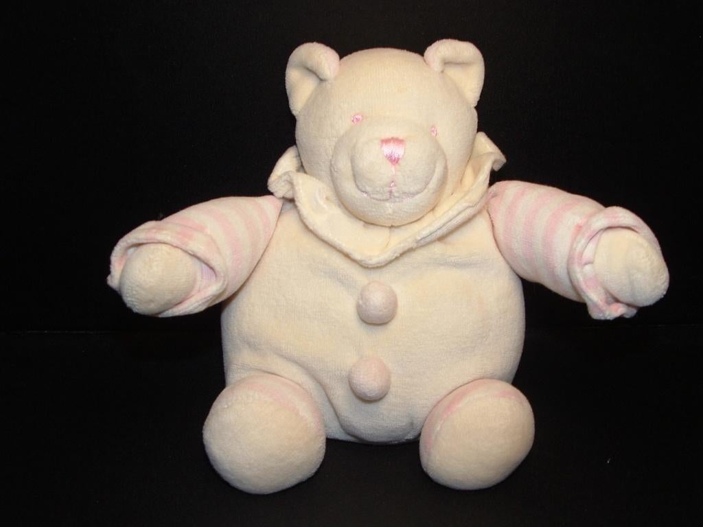 MOOIE BEER BOL VELOURS ROOMWIT MET MET WITTE ARMEN, Ophalen of Verzenden, Nieuw, Overige typen