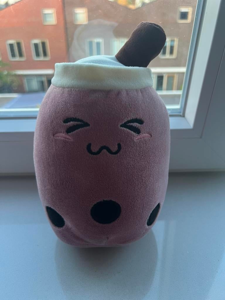 Boba tea knuffel, Overige kleuren, Ophalen of Verzenden, Minder dan 50 cm, Glas