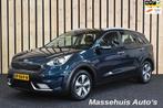 Kia Niro 1.6 GDi Hybrid DynamicLine Camera Navi Clima Cruise, Gebruikt, Euro 6, Blauw, Leder en Stof