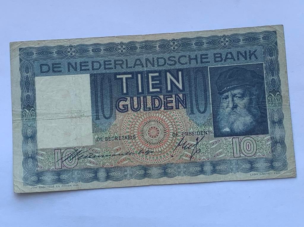 Oud tien gulden biljet de Grijsaard, Ophalen of Verzenden, 10 gulden