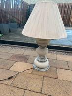Vintage tafellamp met stoffen kap - Brocante stijl, Ophalen, Gebruikt, Stof, 50 tot 75 cm