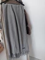 Kasjmier wollen grijze sjaal dames, Verzenden, Zo goed als nieuw, Maat 46/48 (XL) of groter, Sjaal