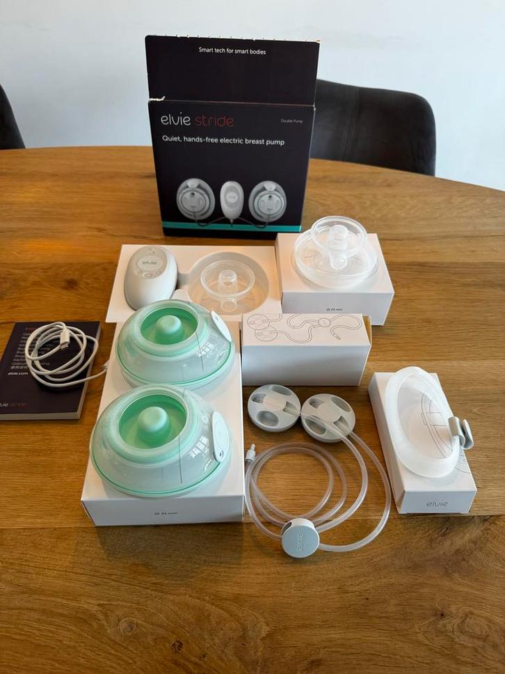 Elvie Stride Dubbele Borstkolf - Handsfree en Draagbaar, Kinderen en Baby's, Babyvoeding en Toebehoren, Zo goed als nieuw, Borstkolf