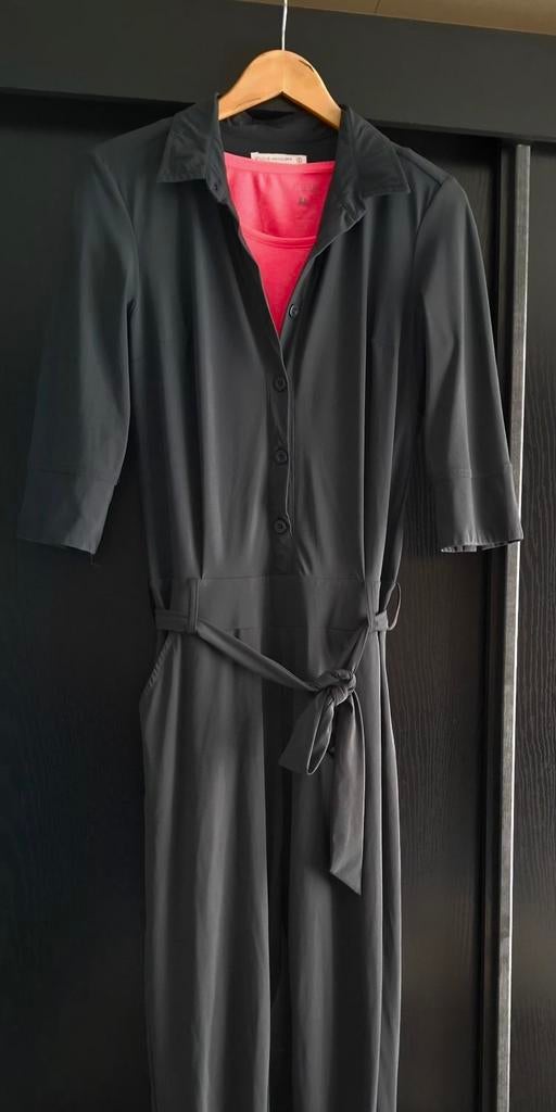 Studio Anneloes travelstof jumpsuit antraciet maat:s, Maat 38/40 (M), Studio Anneloes, Ophalen of Verzenden, Zo goed als nieuw