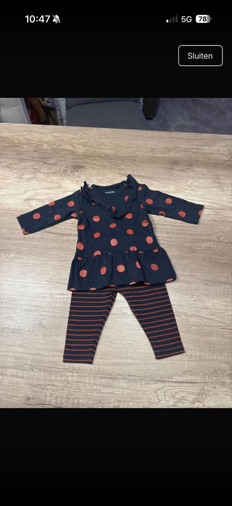 Leuk setje in maat 62, Kinderen en Baby's, Babykleding | Maat 62, Ophalen of Verzenden, Zo goed als nieuw, Meisje, Setje