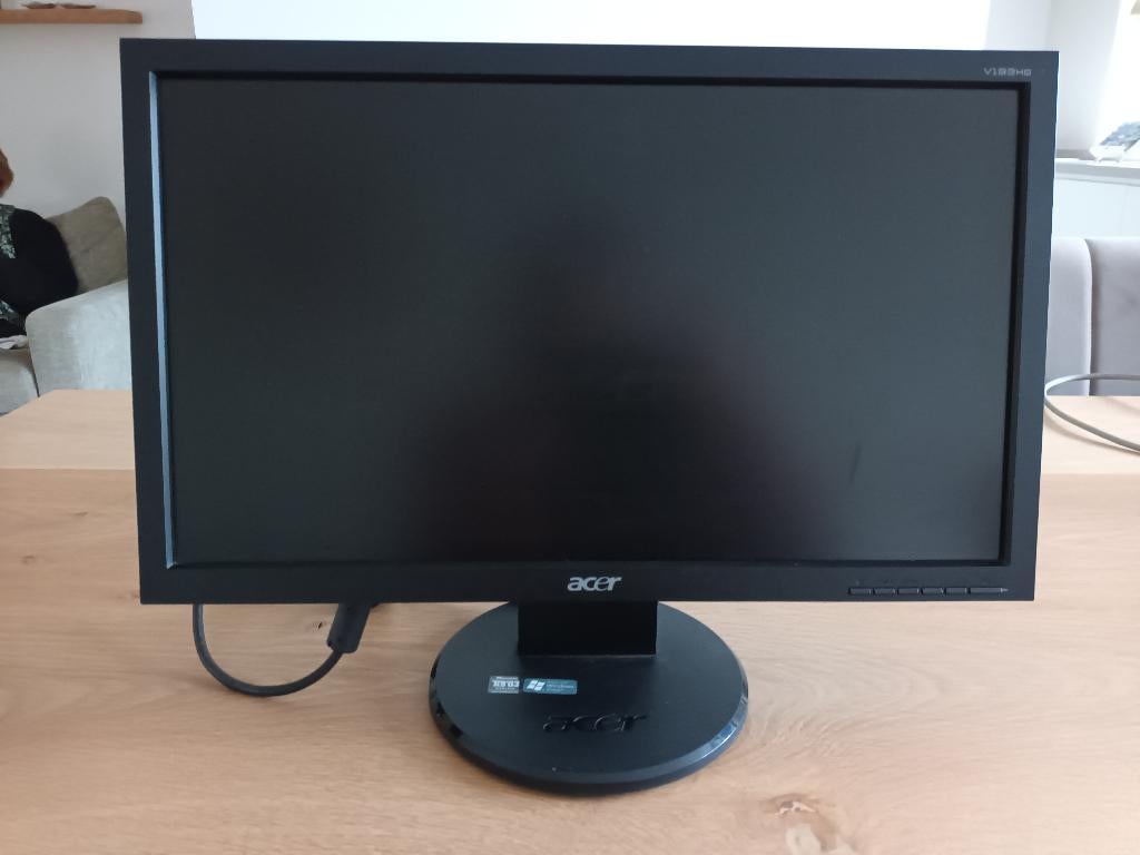 Acer LCD monitor V193HQ b beeldscherm scherm screen, Ophalen of Verzenden, Zo goed als nieuw, Overige typen, VGA