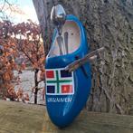 Klomp met tulp en libelle - ijzer en hout decoratie, Ophalen, Nieuw