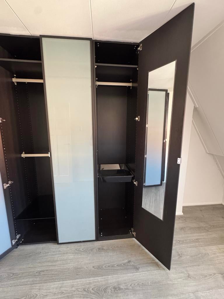 Gratis IKEA Pax kast zwart - 231x200 cm incl. accessoires, Ophalen, Gebruikt, 200 cm of meer, 150 tot 200 cm