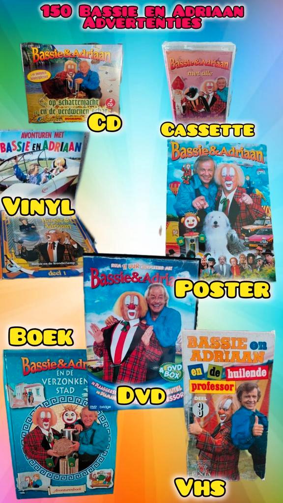 150 Bassie en Adriaan Advertenties!, Verzamelen, Film en Tv, Zo goed als nieuw, Tv, Overige typen, Ophalen of Verzenden