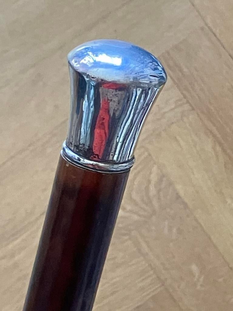 Antieke malakka met zilveren knop, Ophalen