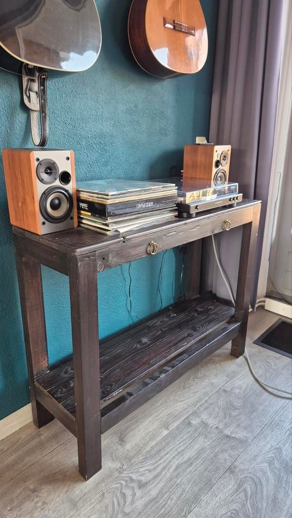 Bijzettafel (excl. Platenspeler en accessoires), Huis en Inrichting, Ophalen, Gebruikt, 100 tot 150 cm, 25 tot 50 cm