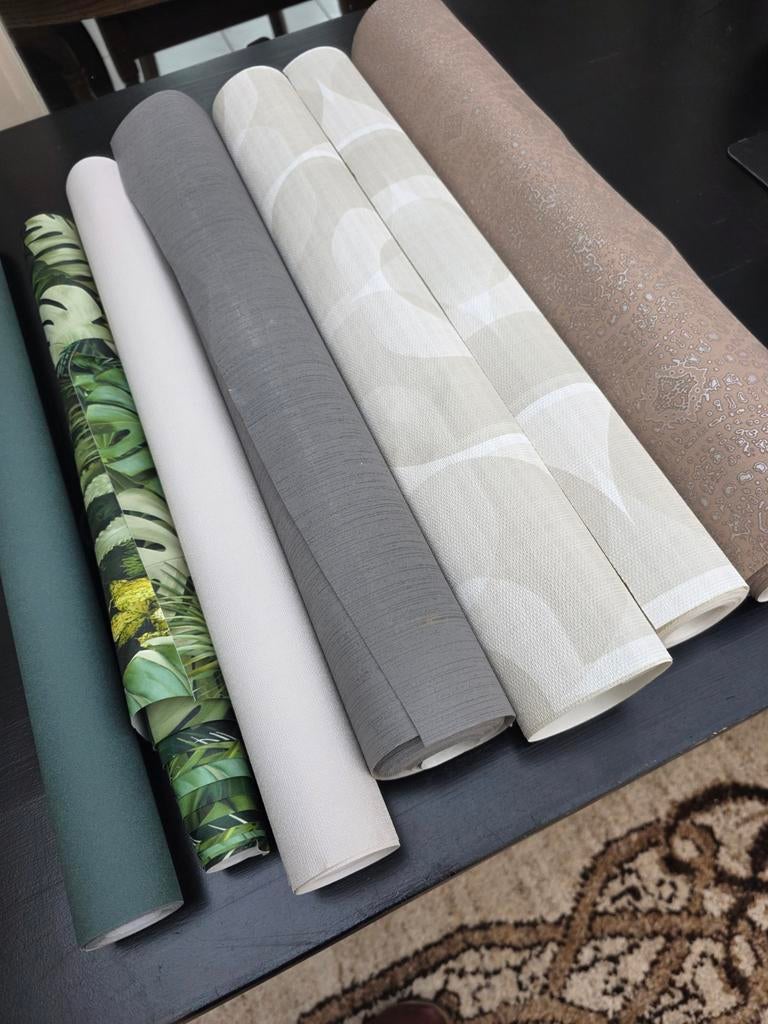 Diversen restanten behang, Huis en Inrichting, Stoffering | Behang, Ophalen of Verzenden, Minder dan 10 m²