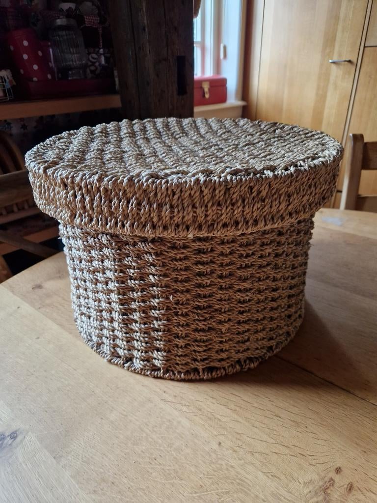 RONDE GROTE MAND ZEEGRAS 🌿 DILLE & KAMILLE, Huis en Inrichting, Woonaccessoires | Schalen en Manden, Ophalen of Verzenden, Rond