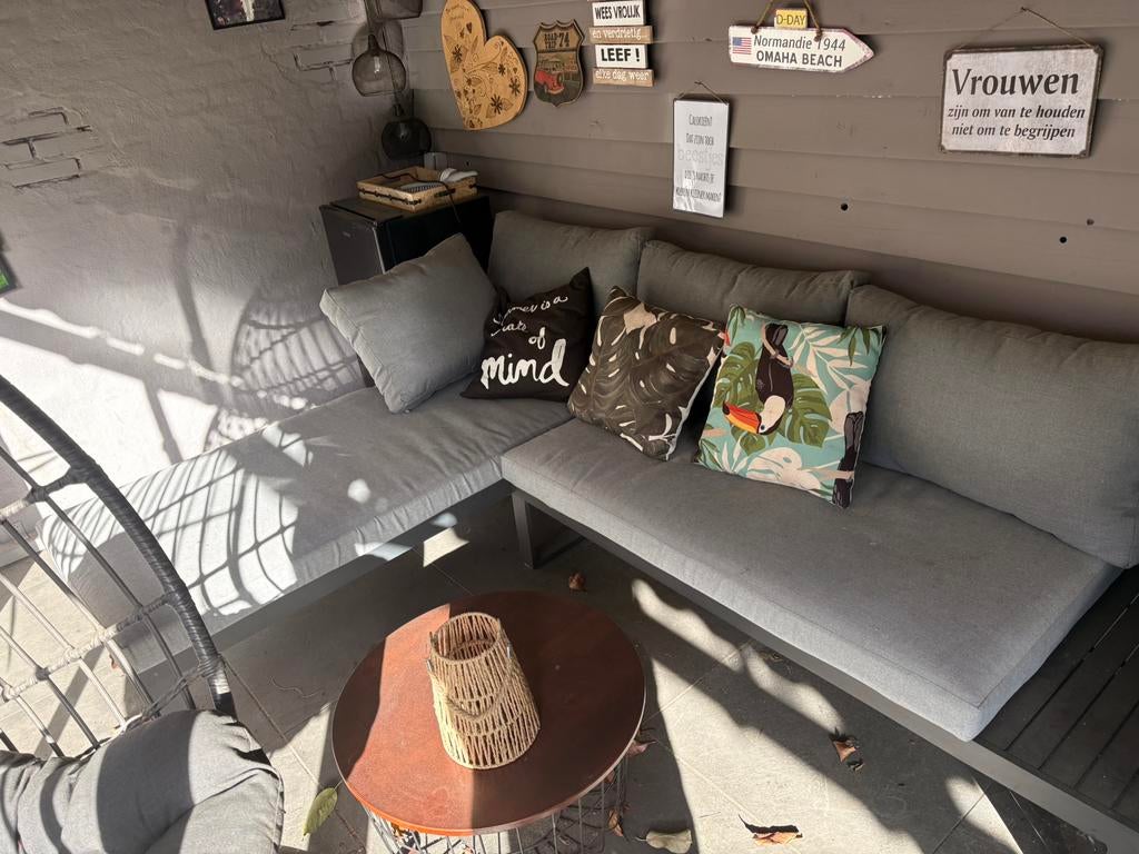 Loungegeset, Tuin en Terras, Tuinbanken, Ophalen, Gebruikt, Aluminium