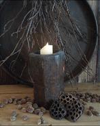 12430 V Stoere houten vijzel L, Verzenden