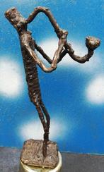 Saxofonist, geabstraheerd. Gepatineerd. 16.5 cm., Ophalen, Zo goed als nieuw, Mens