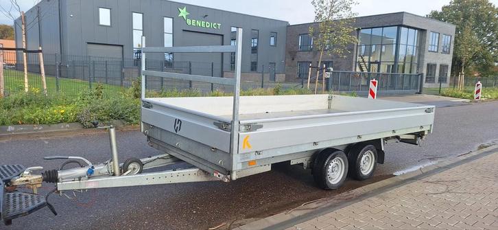 Henra KP354020 3-zijdige elek. kipper 401x202 3500 kg (2022), Auto diversen, Aanhangers en Bagagewagens, Zo goed als nieuw, Ophalen