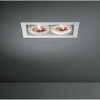 Design inbouw spots wit multiple 2xAR111 dimbaar / led, Ophalen, Gebruikt, Metaal of Aluminium, Led