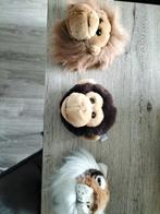 Dierenhoofd pluche hoofd dier tijger aap leeuw muur kamer, Kinderen en Baby's, Speelgoed | Knuffels en Pluche, Ophalen of Verzenden