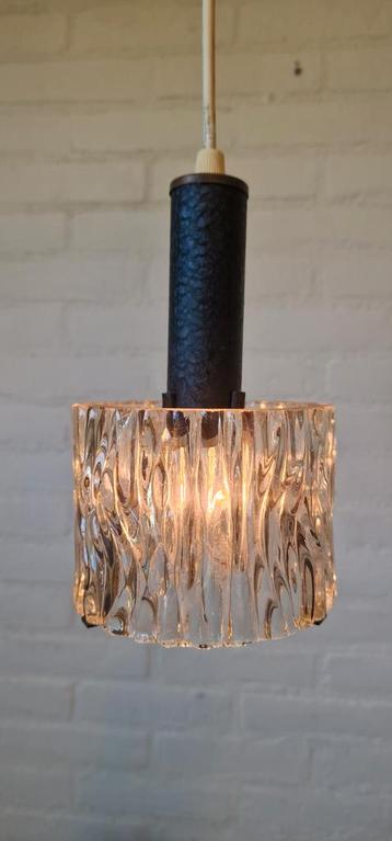 Vintage hanglampje - Ice glass beschikbaar voor biedingen