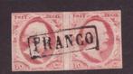 Nederland 2 Franco paartje Gestempeld! (1852), Postzegels en Munten, Postzegels | Nederland, Verzenden, T/m 1940, Gestempeld