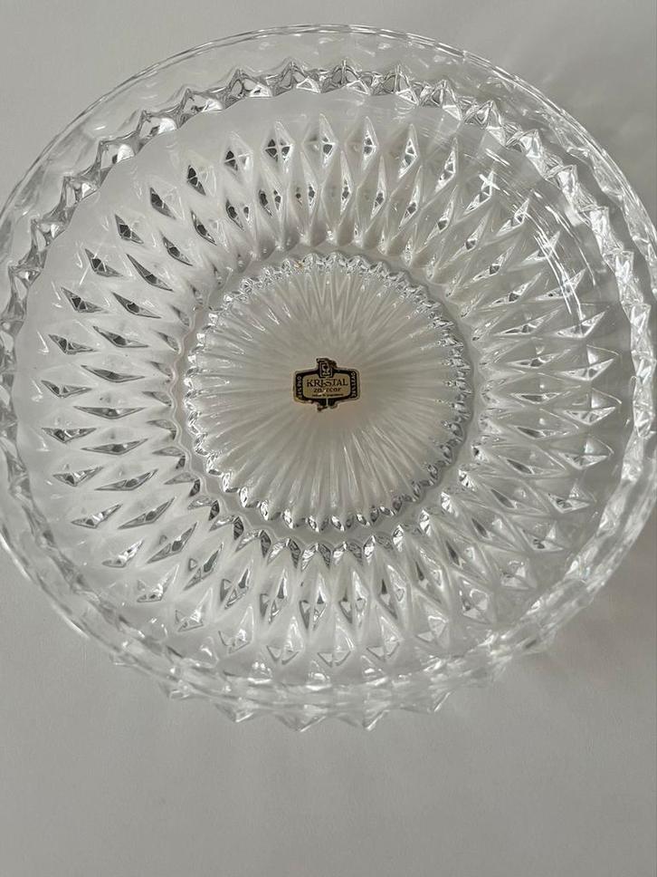 Kristallen vintage schaal en (suiker/bonbon) potje, Antiek en Kunst, Antiek | Glas en Kristal, Ophalen of Verzenden