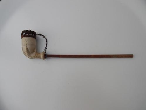 19e eeuwse kleipijp pijp met vonkenvanger, Gouda, Antiek en Kunst, Antiek | Keramiek en Aardewerk, Ophalen of Verzenden