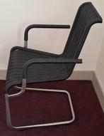 12 Tecta stoelen 6x D21 en 6x B20, Ophalen, Gebruikt, Zwart, Chroom frame, zwart riet/rotan achtig bekleed.