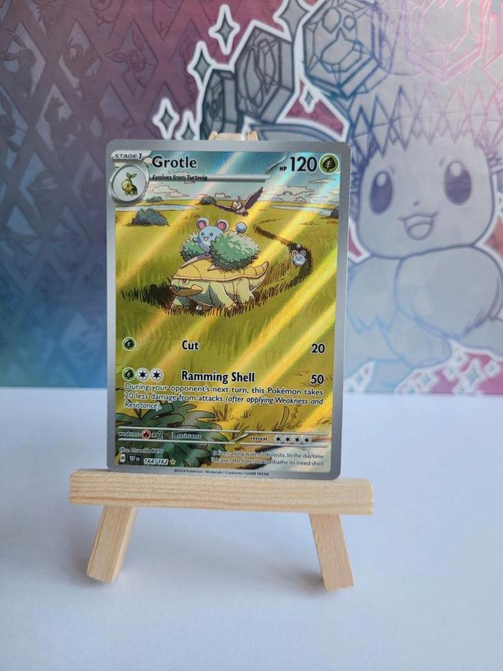 Grotle #162/162 Temporal Forces, Hobby en Vrije tijd, Verzamelkaartspellen | Pokémon, Nieuw, Losse kaart, Foil, Verzenden