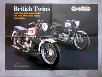 3 motorfiets posters - motor poster James BSA Royal Enfield  beschikbaar voor biedingen