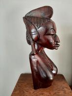 Afrikaans beeld Buste vrouw. Tribal sculpture, Ophalen of Verzenden