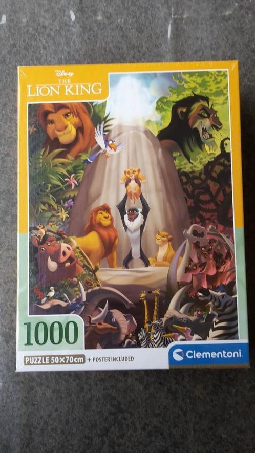 Puzzel 1000 stukjes Clementoni the Lion King Mufasa NIEUW, Hobby en Vrije tijd, Denksport en Puzzels, Nieuw, Legpuzzel, 500 t/m 1500 stukjes