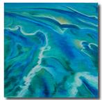 Caribbean Sea - Oliepastel op Paneel, Antiek en Kunst, Ophalen of Verzenden