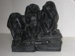 <-> Horen, Zien, Zwijgen Apen Beeldje Zwart, Ophalen, Zo goed als nieuw, Dier