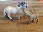 Schleich Fjord merrie met fjord veulen, Verzamelen, Ophalen of Verzenden, Zo goed als nieuw, Paard, Beeldje of Figuurtje
